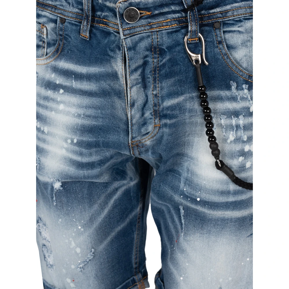 Xagon Man Vintage Denim Shorts Blue Heren