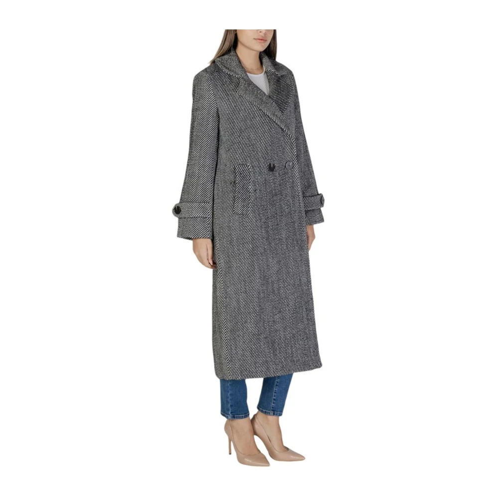 Vila Zwarte wollen blend jassen & jassen Black Dames