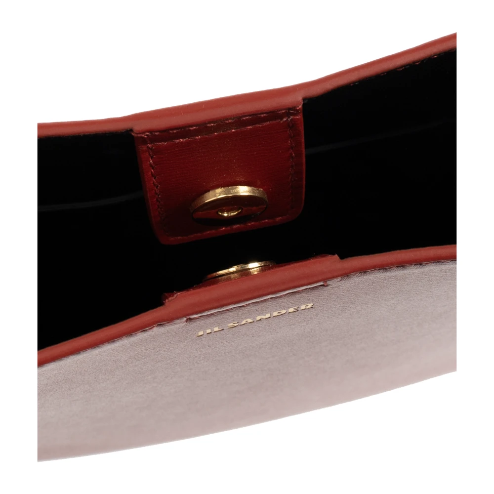 Jil Sander Tangle Kleine schoudertas met logo Red Dames