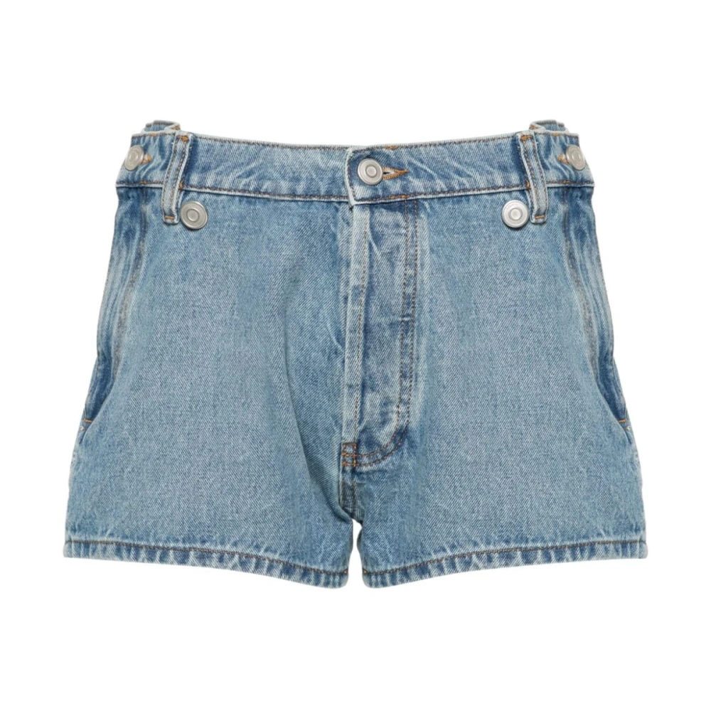 Denim Shorts med beltehemper og lommer