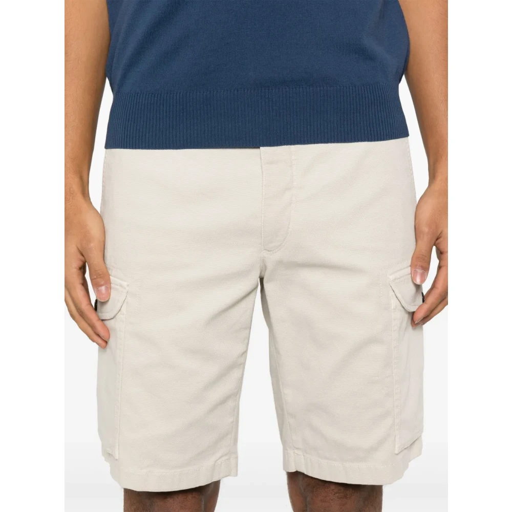 Incotex Cargo Bermuda Shorts Beige Heren