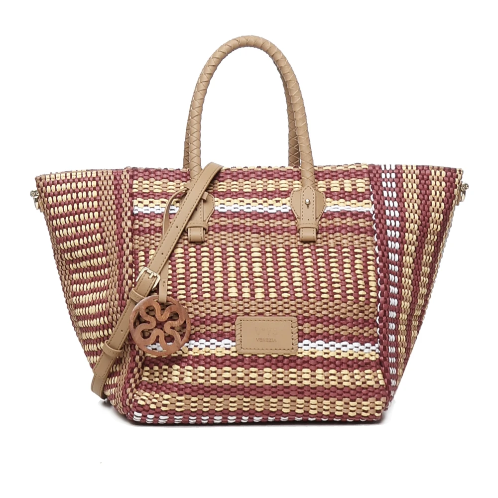 V73 Multicolor Shopping Bags, Female, One Size, Stefanie Woven Tote