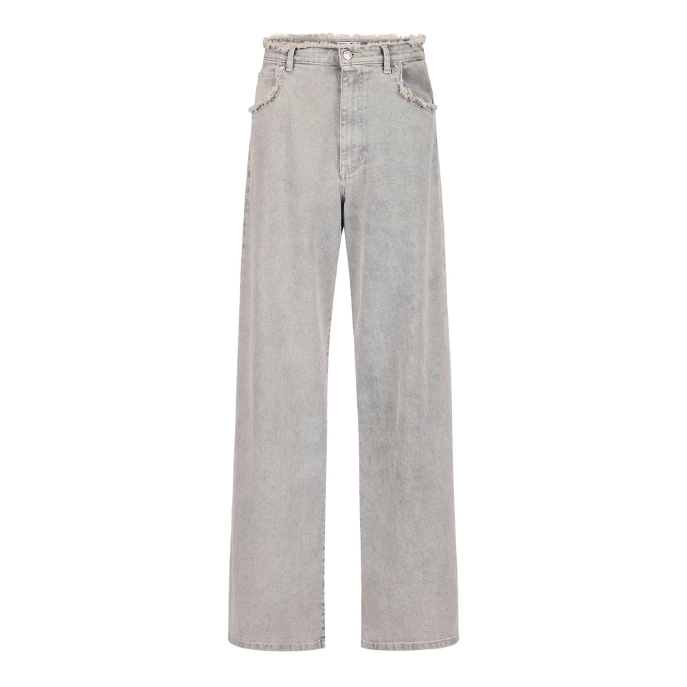 Iceberg 5-pocket grote flared fit broek in grijze denim met marmerbehandeling Blue Dames