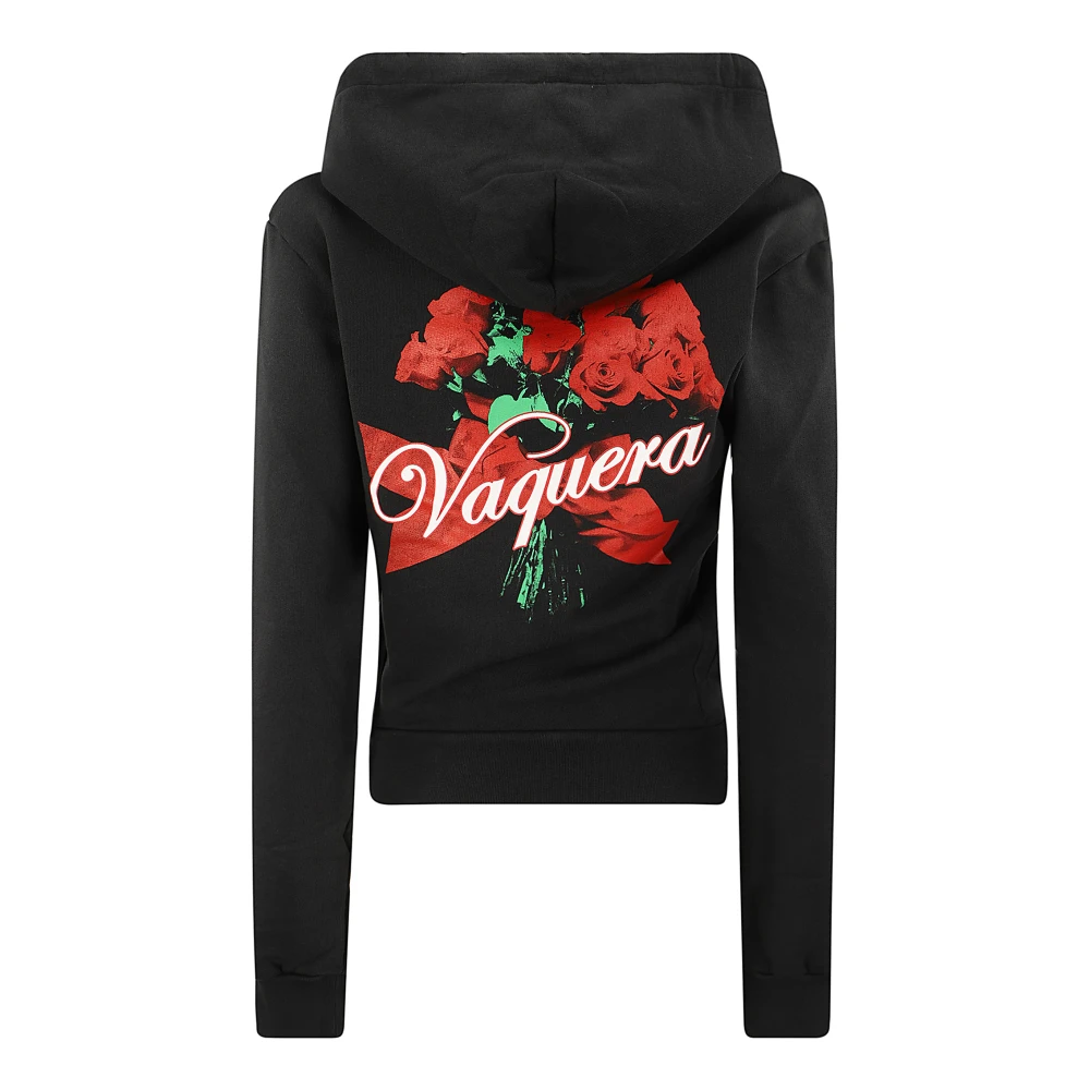 Vaquera Twisted Rose Hoodie Sweatshirt Vrouwen Black Dames