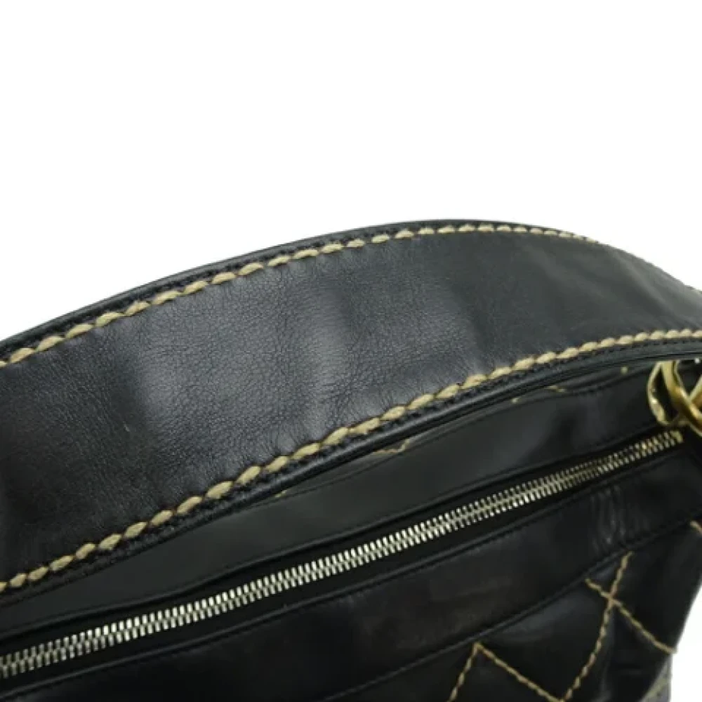 Chanel Vintage Pre-owned Leather handbags Black Dames