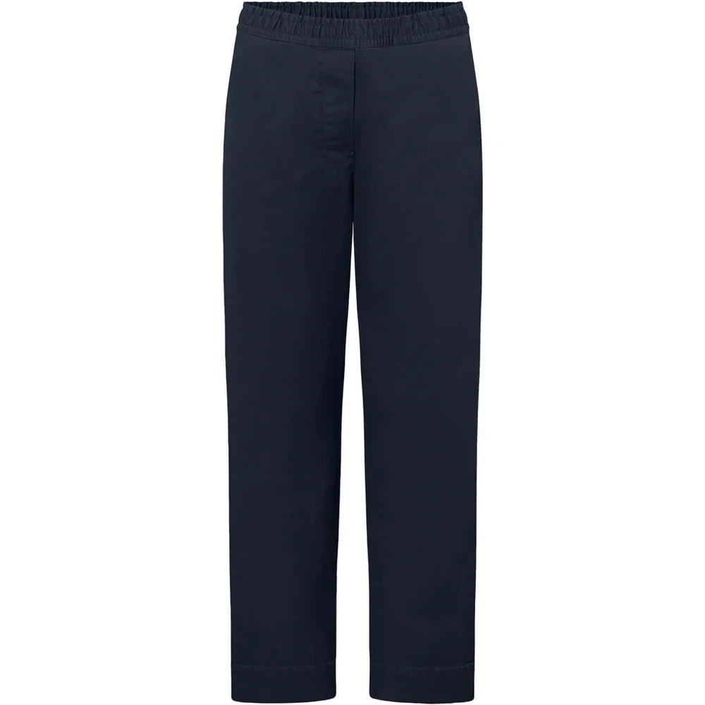 Rue De Tokyo Donkerblauwe Garment Dyed Twill Broek Blue Dames