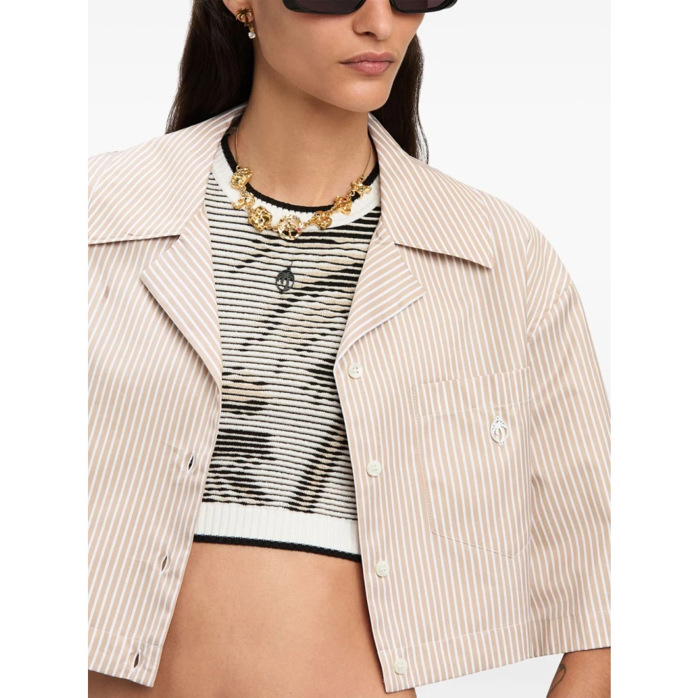 Palm Angels Kameel Shirt voor Stijlvolle Look Brown Dames