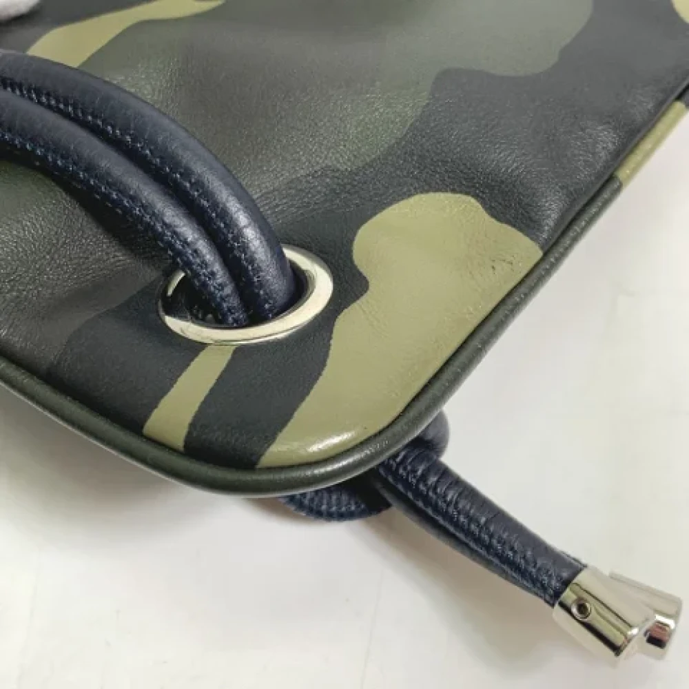 Dior Vintage Pre-owned Leather shoulder-bags Green Dames