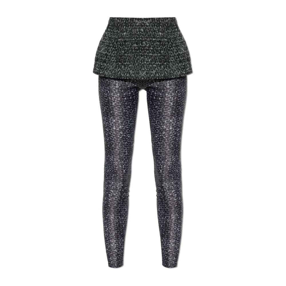 Diesel Kvinno Svart Byxor Dam, 3XS, Leggings P-Hour