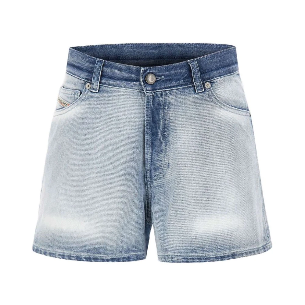 Diesel Women's Blue Denim Shorts, W24, De-Helios Shorts