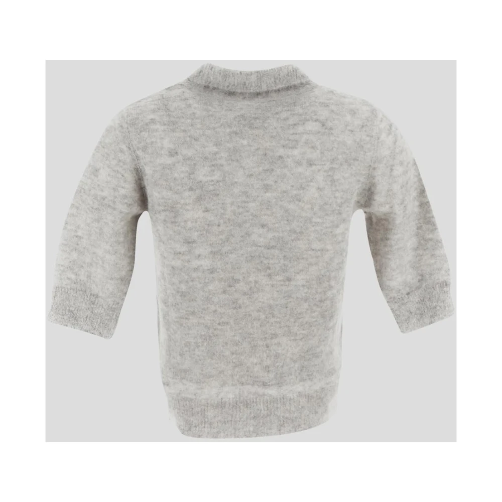 Lardini Alpaca Gebreide Polo Gray Dames