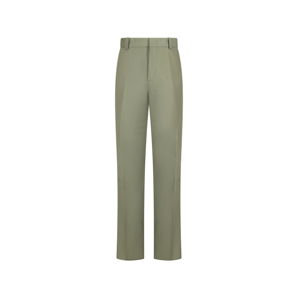 Jil Sander Men's Green Cotton Summer Trousers