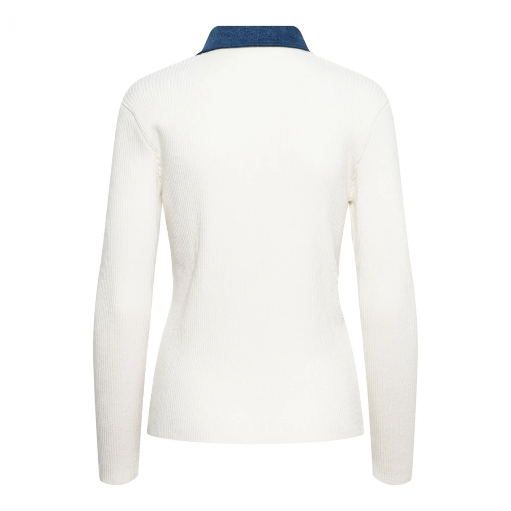 &Co Woman Trui met kabelbreipatroon White Dames