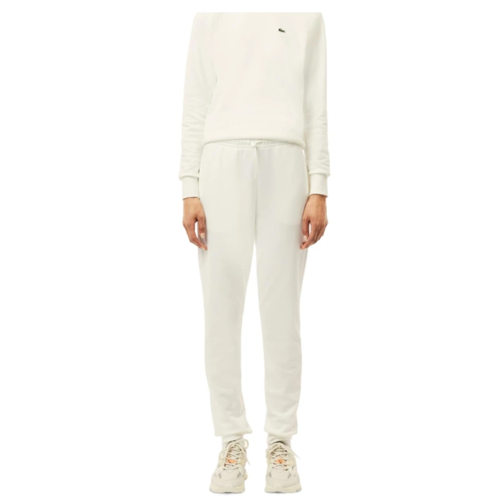 Lacoste Sportieve trainingsbroek met iconische details Beige Dames