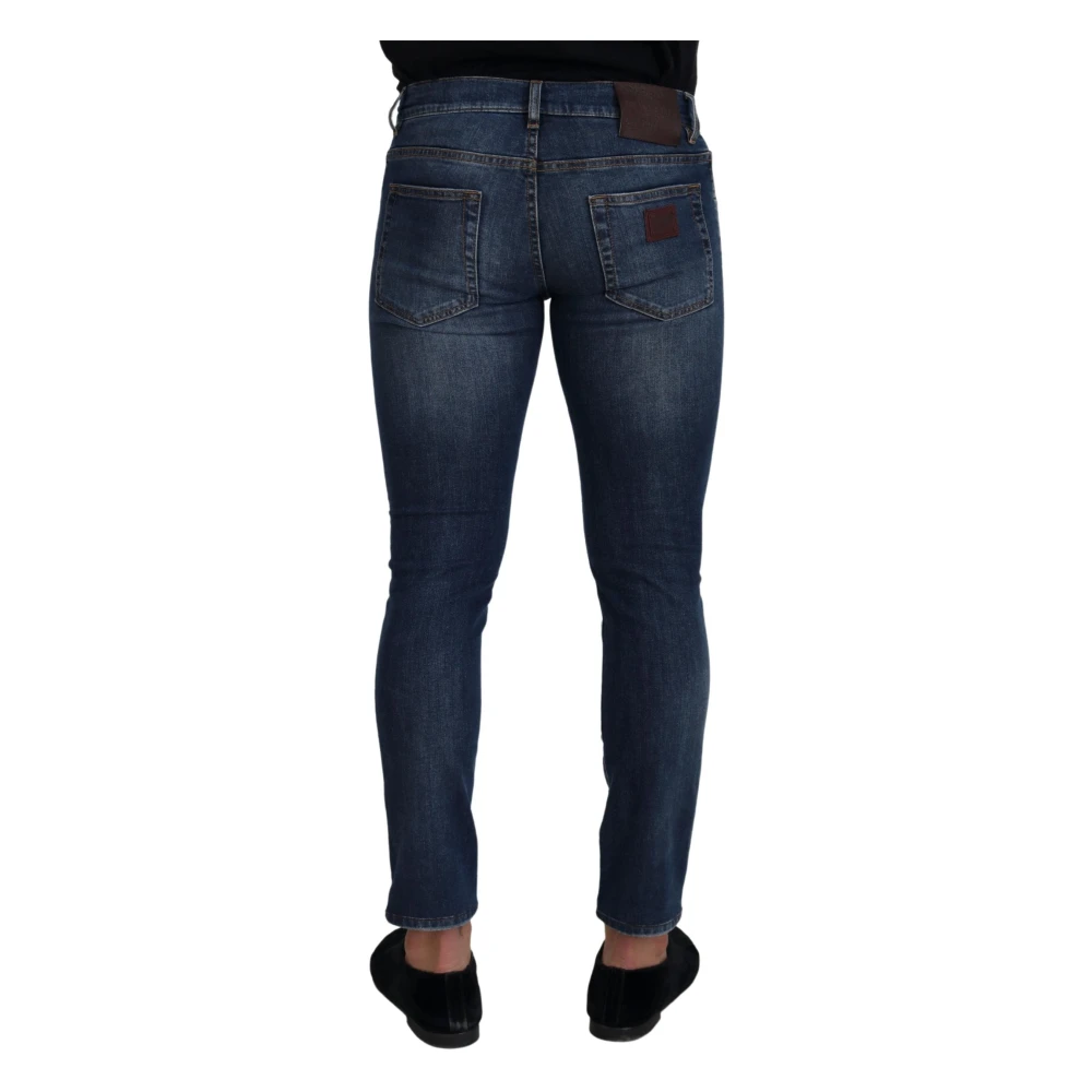 Dolce & Gabbana Blauwe Skinny Denim Jeans Blue Heren