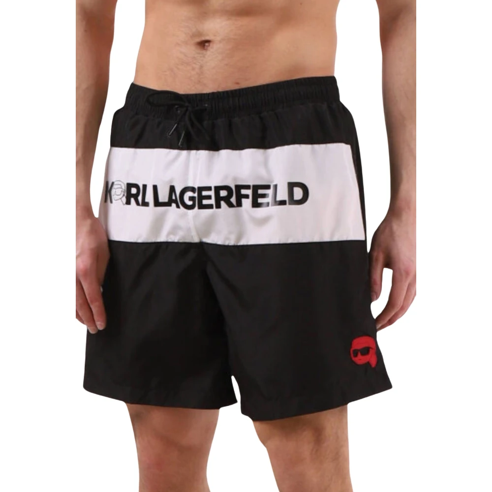 Karl Lagerfeld Heren Zwemkleding Ironik 2.0 Boardshorts Black Heren