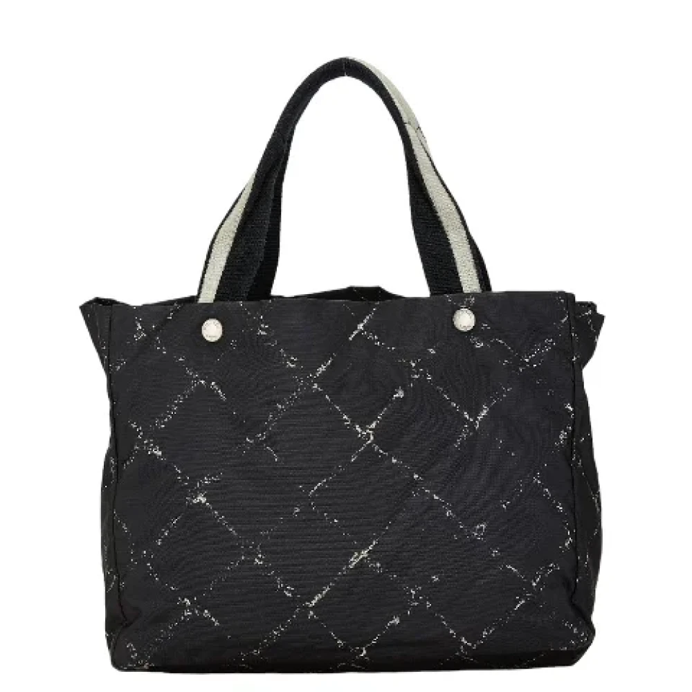 Chanel Vintage Pre-owned Canvas totes Black Dames