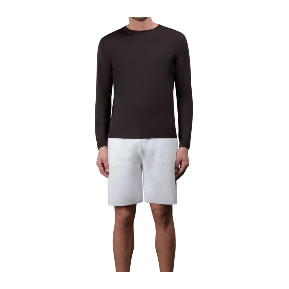 Moorer Men's Brown Round-Neck Knitwear, Xl, Orvieto-W18 Jumper