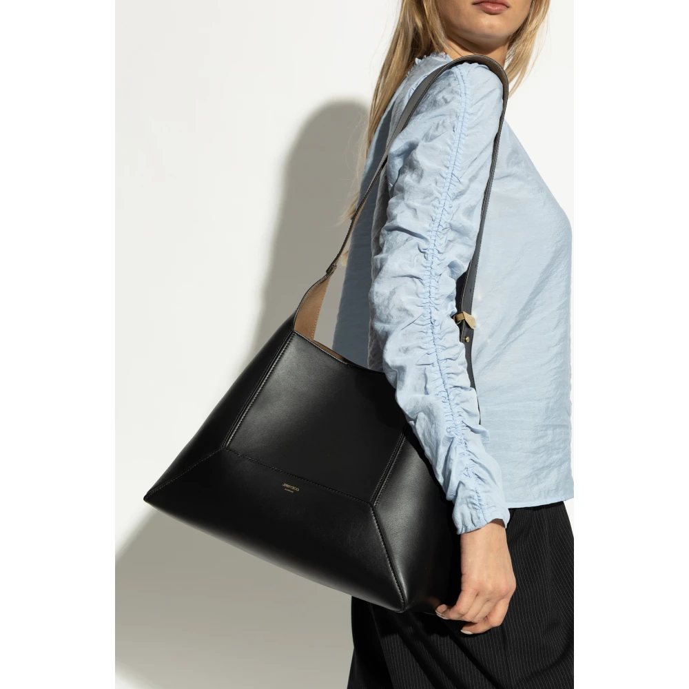 Jimmy Choo Leren schoudertas Diamond Black Dames