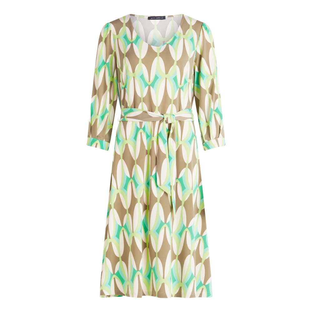 Betty Barclay Jersey Jurk met Grafische Print Multicolor Dames