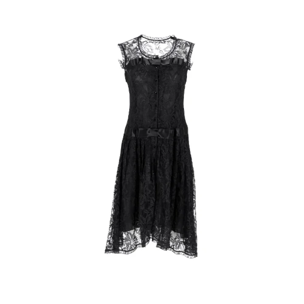 Valentino Vintage Pre-owned Polyester dresses Black Dames