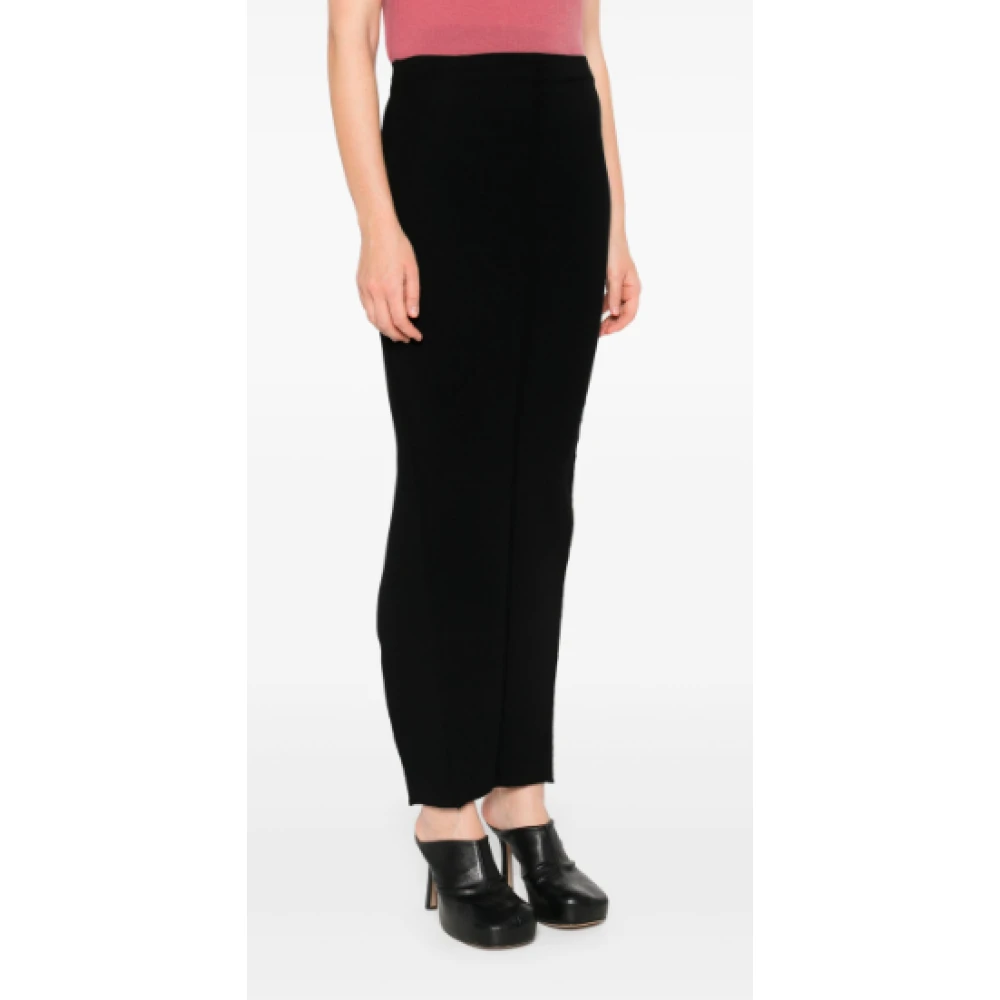 Rick Owens Gebreide Pillar Rok in Zwart Black Dames