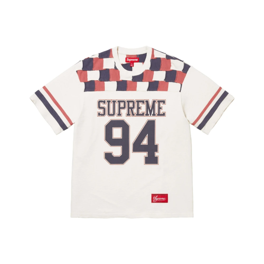 Supreme Witte Patchwork Yoke T-shirt White Heren