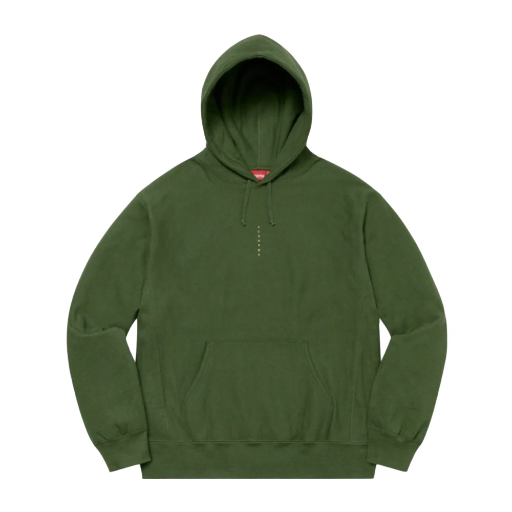 Supreme Groene Micro Logo Hoodie Beperkte Oplage Green Heren