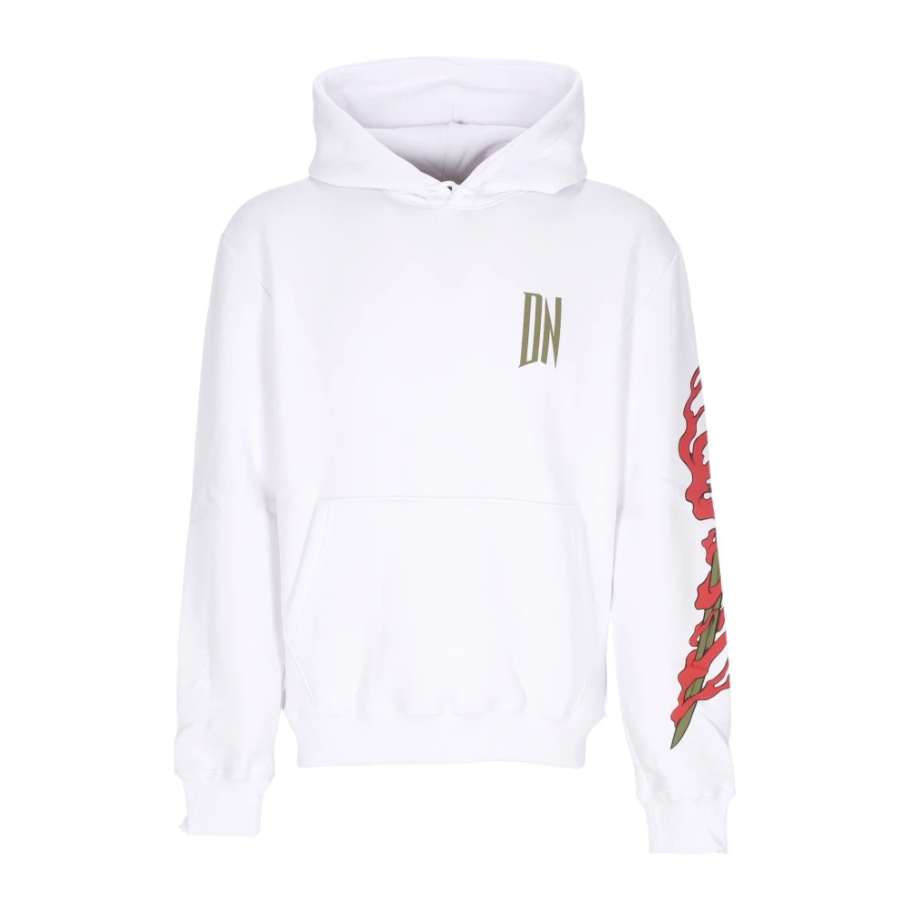 Dolly Noire Men's White Dragon Hoodie Long Sleeve - Hoodies - Xl - Sweatshirts & Hoodies