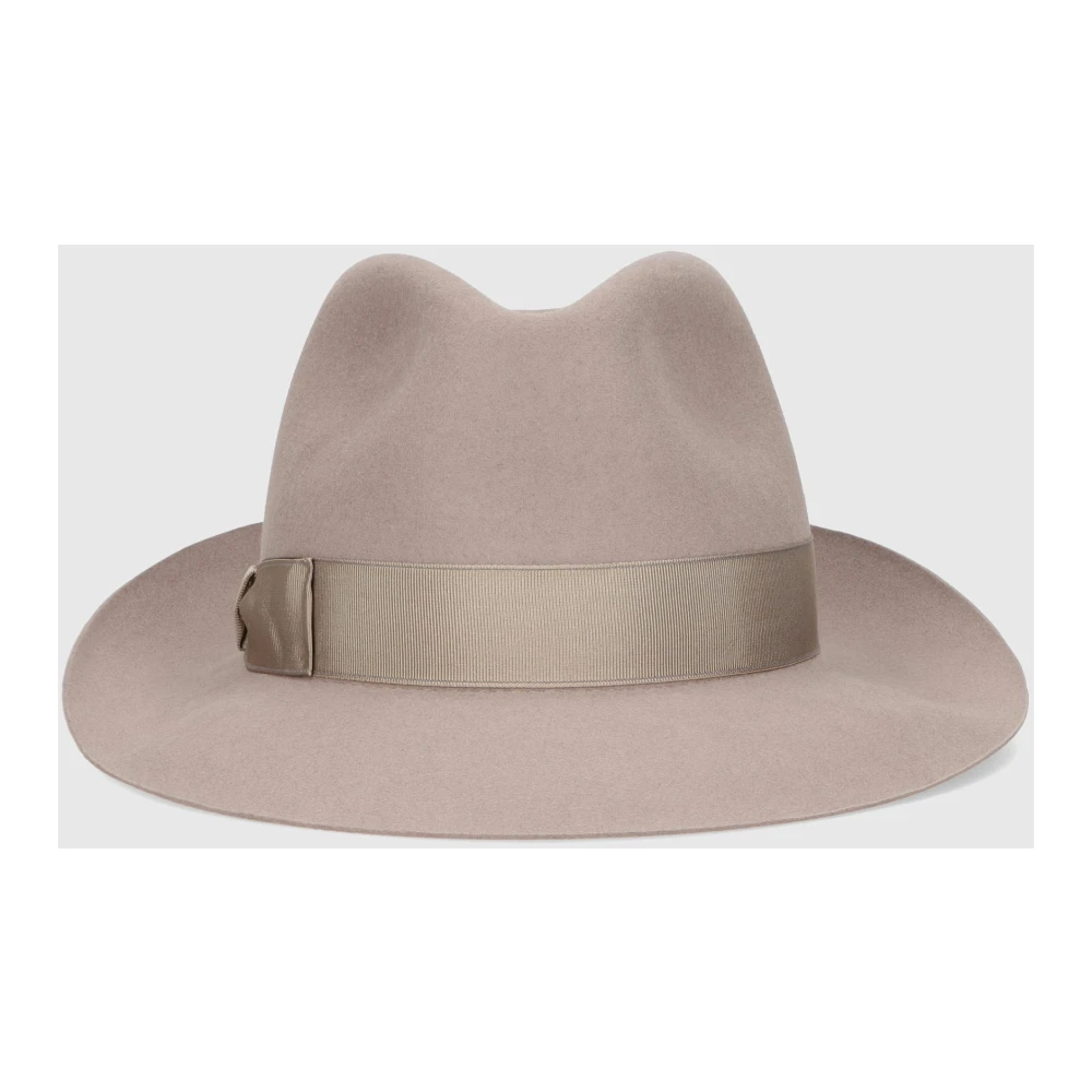 Borsalino Tijdloze Medium Rand Hoed Brown Dames