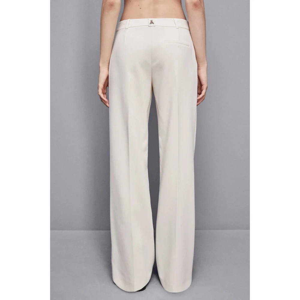 PATRIZIA PEPE Lage Taille Twill Broek White Dames