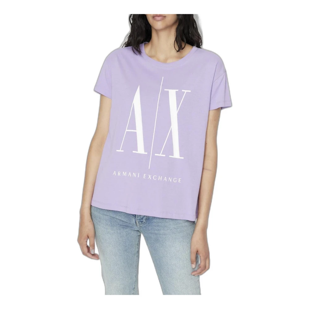 Armani Exchange T-Shirts Purple Dames