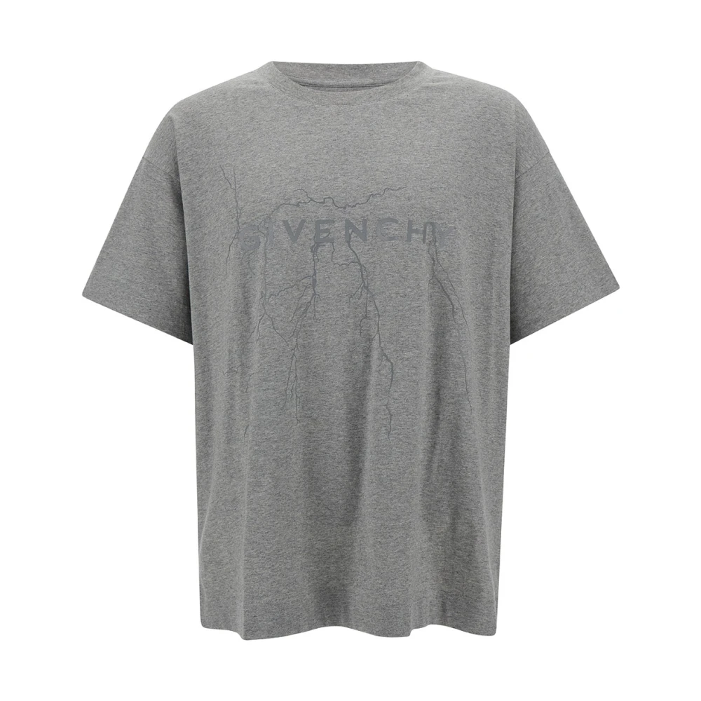 Givenchy Boxy T-shirt met Korte Mouwen Fulmine Gray Heren