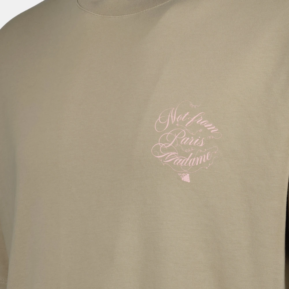 Drole de Monsieur Beige Vignes T-shirt Lente-Zomer 2025 Beige Heren