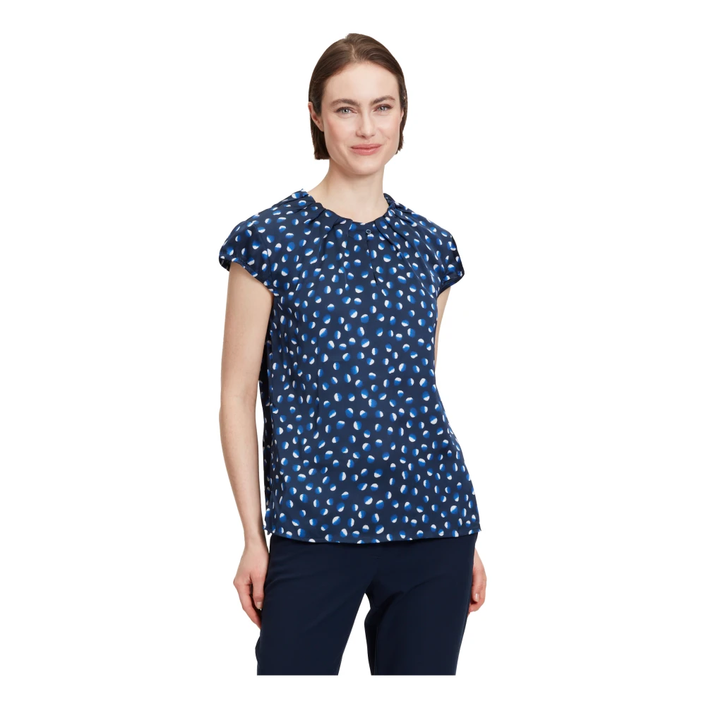 Betty & Co Polkadot Blouse Blue Dames