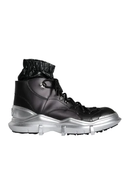 Svarta Nylon High Top Sneakers