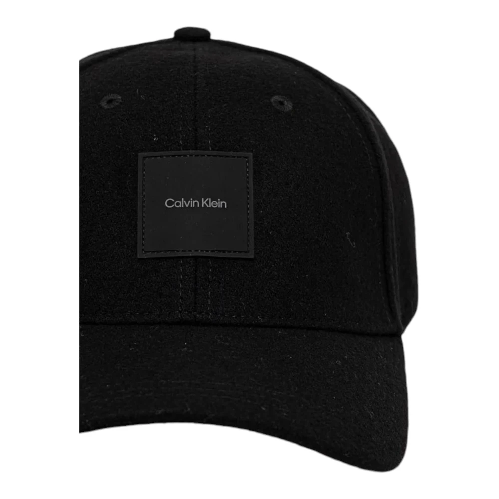 Calvin Klein Mannen wollen blend wintermutsen collectie Black Heren