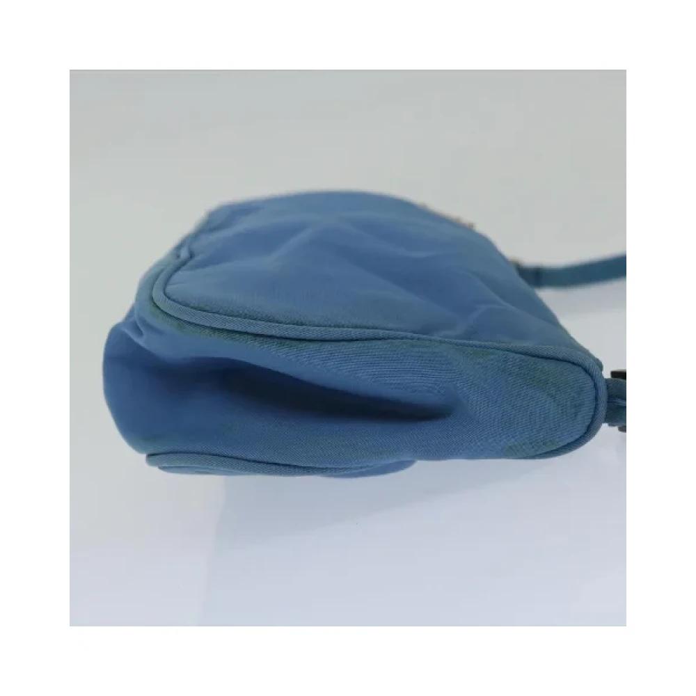 Prada Vintage Pre-owned Nylon home-office Blue Dames