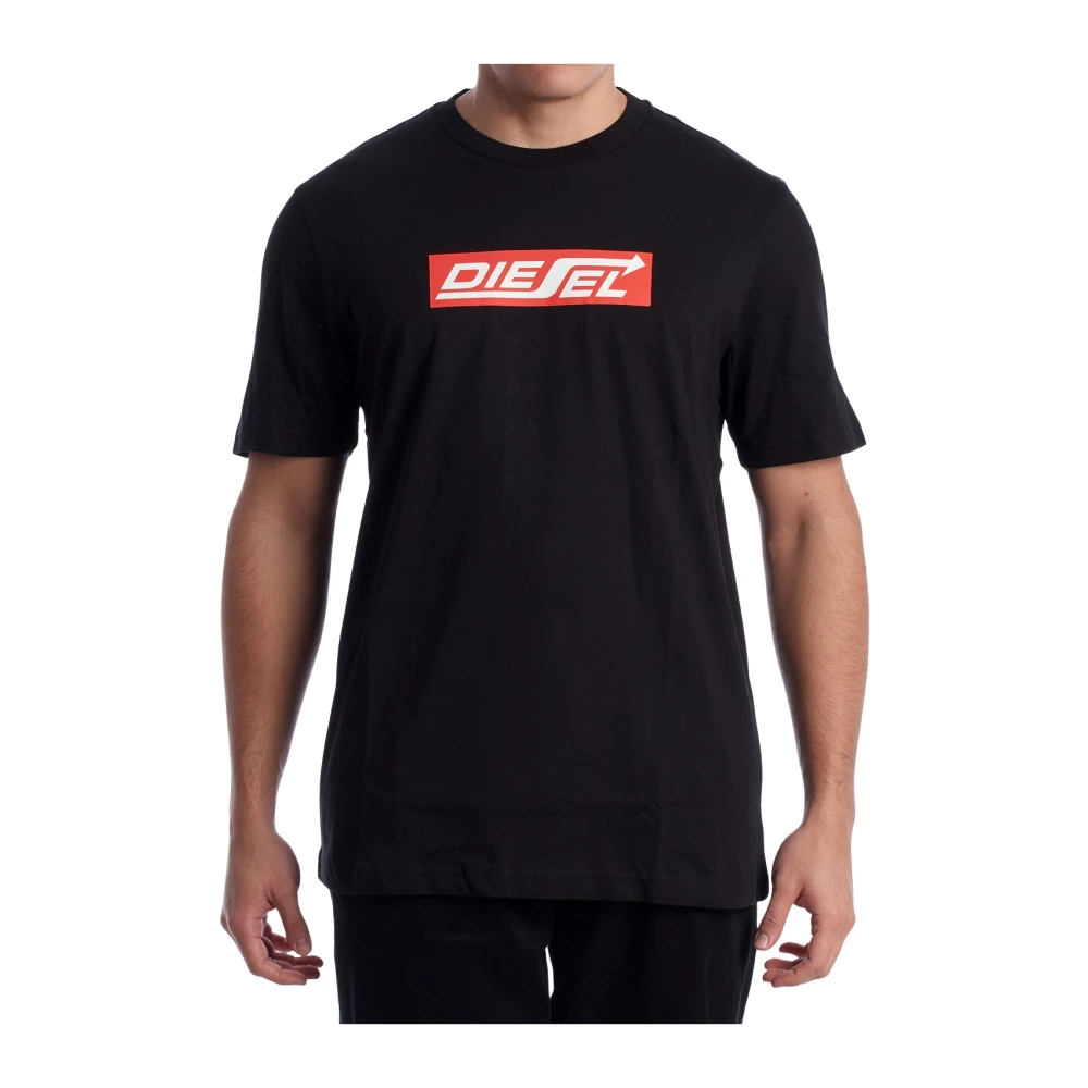 Diesel Herr Svart Toppar S, Bomull, T-Shirts