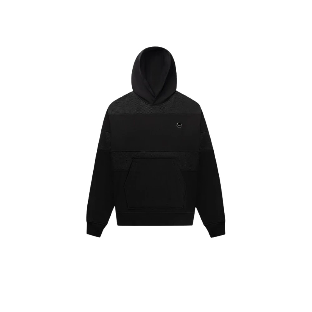 Balr. Mesh Overlay Hoodie in Jet Black Heren