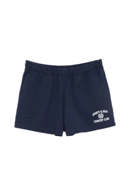 Shorts med elastisk midja och logotryck