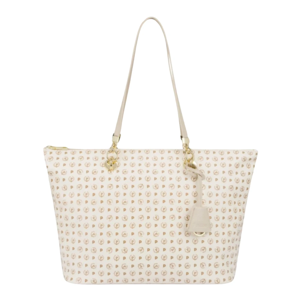 Pollini Donna Bianco Large Monogram Shopper