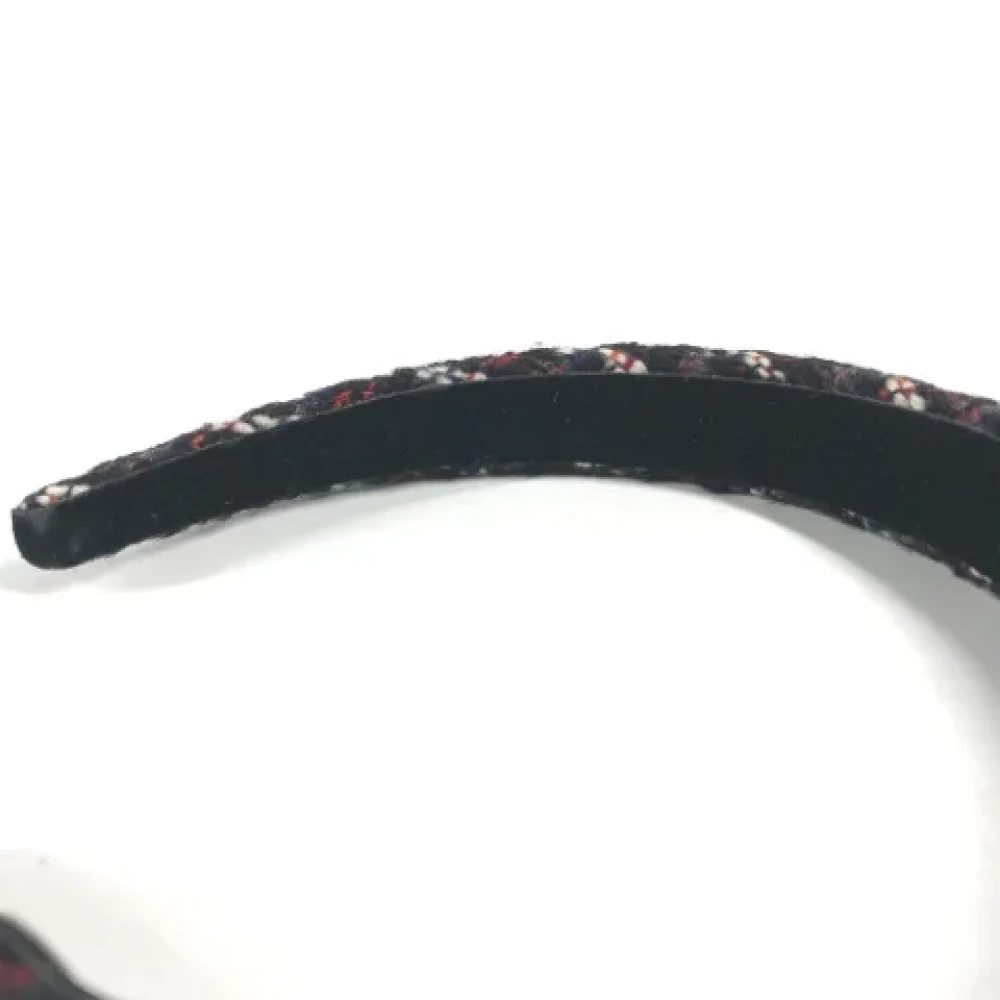 Chanel Vintage Pre-owned Fabric hair-accessories Black Dames