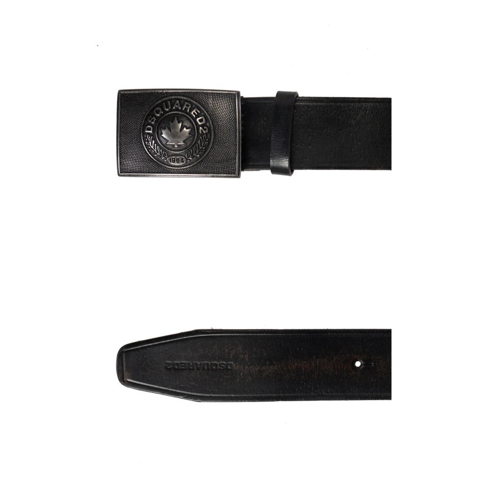 Dsquared2 Leren riem Black Heren