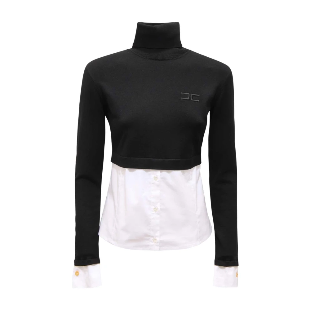 Elisabetta Franchi Women's Black Dolcevita Turtleneck Jumper - Turtlenecks - L - Knitwear