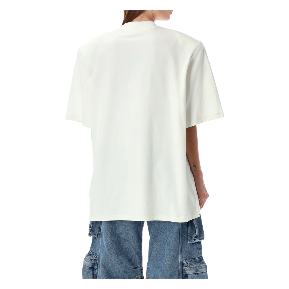 The Attico Kilie T-shirt Ice Aw24 Beige Dames