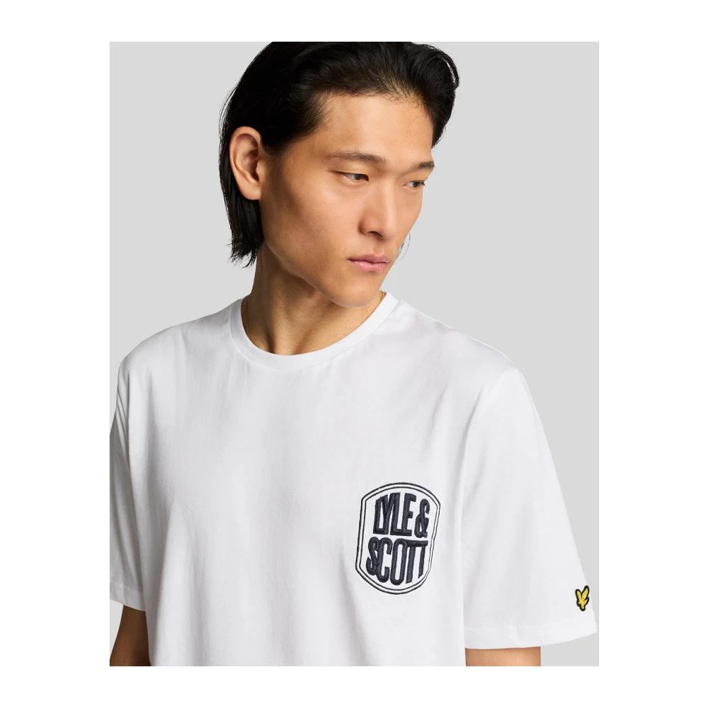 Lyle & Scott SS T-shirts Geborduurd Badge Grafisch T-shirt White Heren