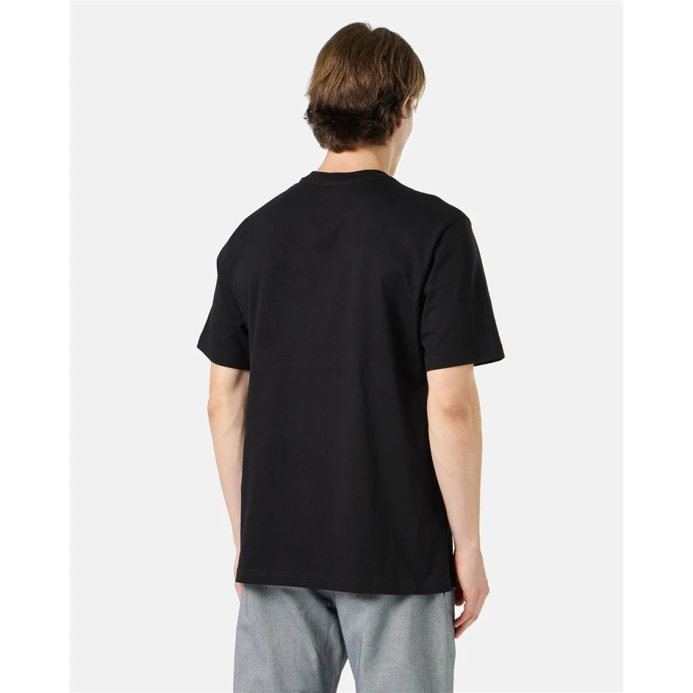 Iceberg Zwart katoenen jersey T-shirt met Splash en Bear logo print op het hart Black Heren