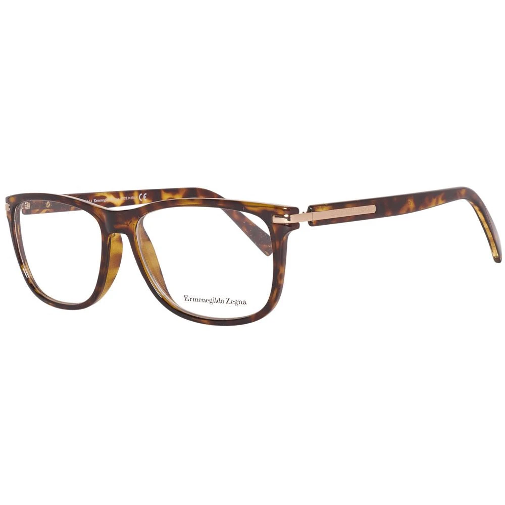 Zegna Men's Brown Optical Frames Rectangle Style