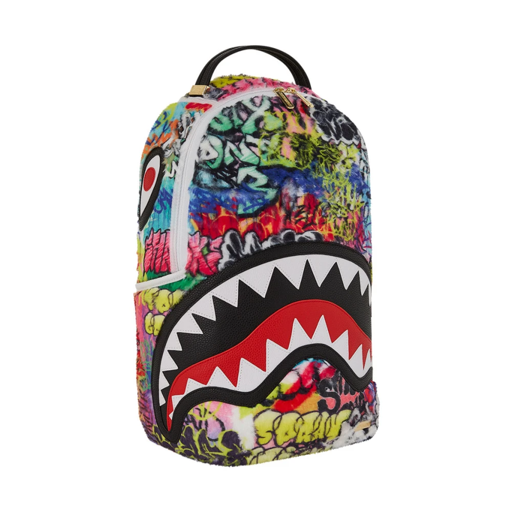 Sprayground Graffiti Faux Fur Multicolor Rugzak Multicolor Unisex